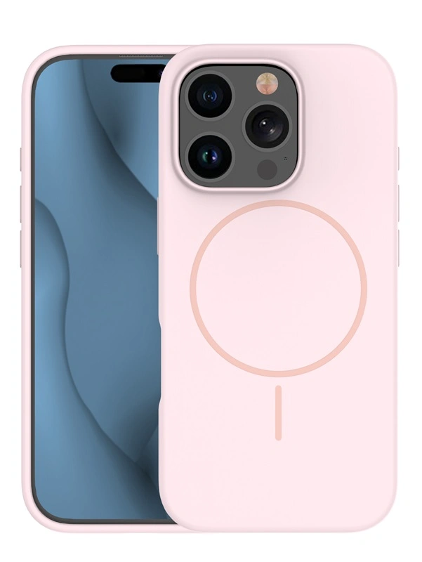Smart iPhone 16 Pro Max silikoninis Magsafe dėklas, rausva, 2 nuotrauka